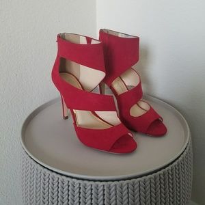 Jessica Simpson Red Suede Stillettes